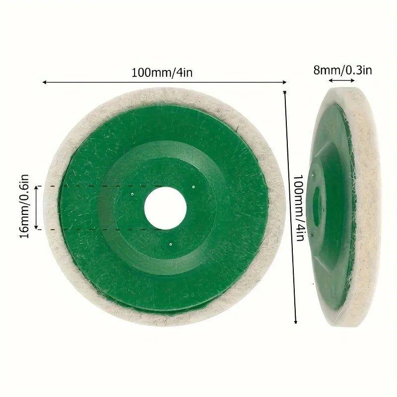 SLADE 4" Wool Polishing Wheel Disc for Angle Grinder – 100mm Wool Polishing Disc Oasis Select