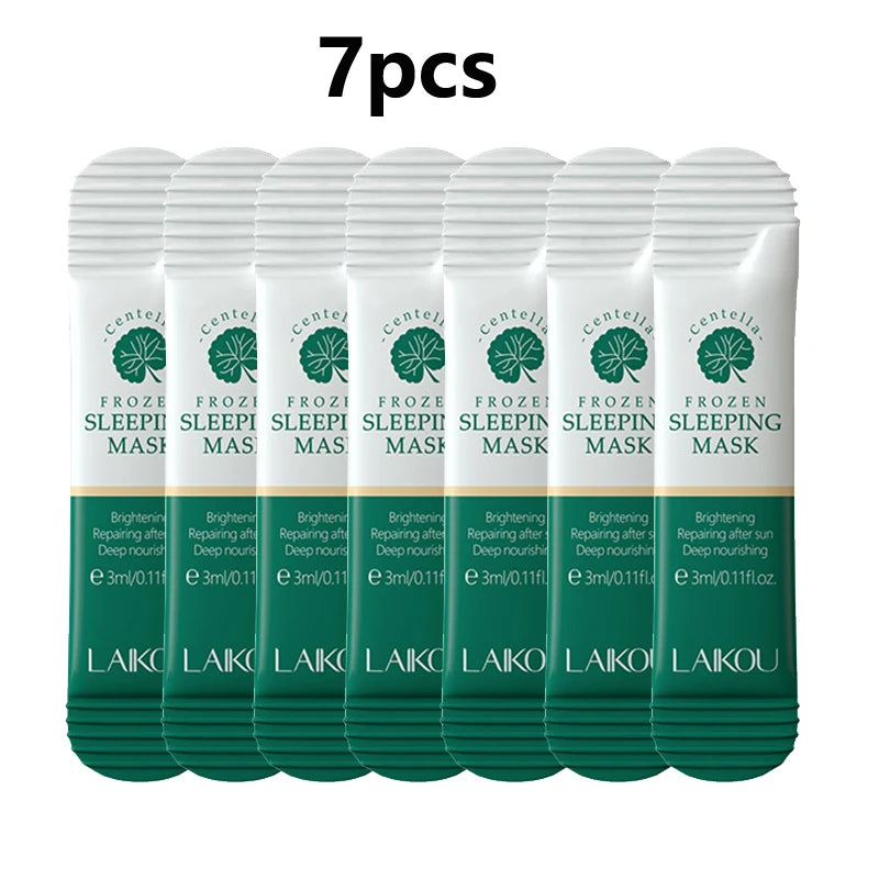 LAIKOU 7-Piece Korean Sleeping Face Mask Set – Hydrating & Firming Sleeping Face Mask Oasis Select centella
