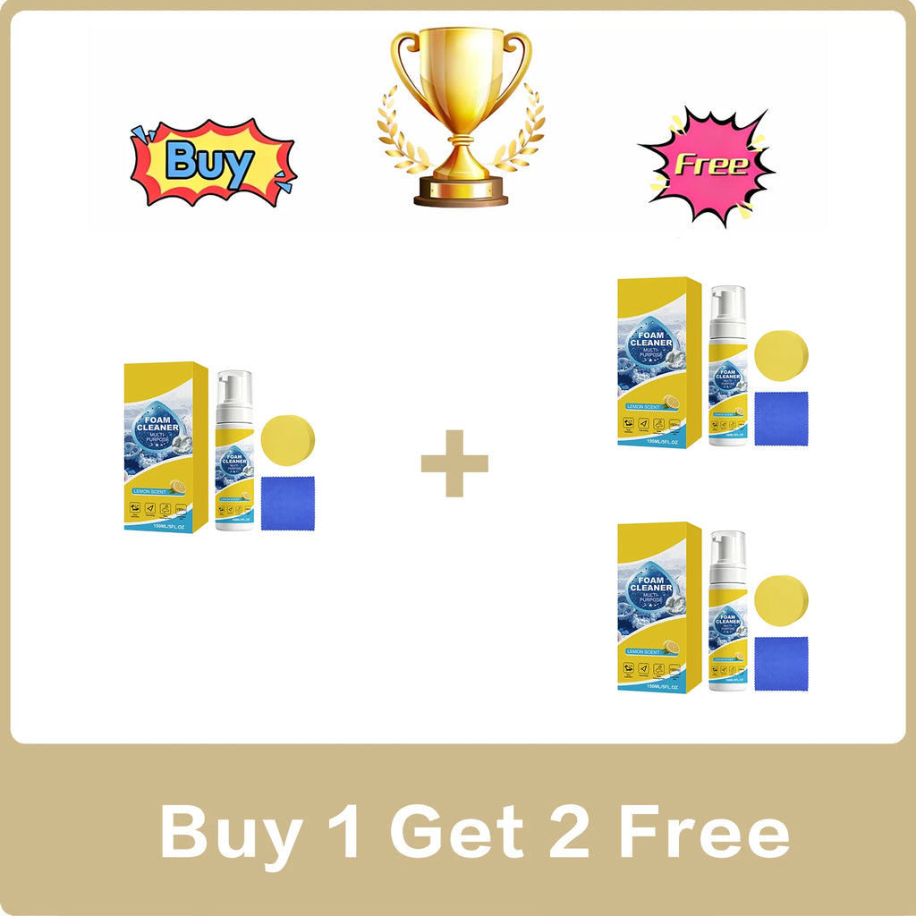 Multi Purpose Foam Cleaner Kit Deep Stain Removal No Scrub Car Interior Exterior Cleaner Dense Foam Quick Dry No Residue 150ml Oasis Select Buy 1 Get 2 Free