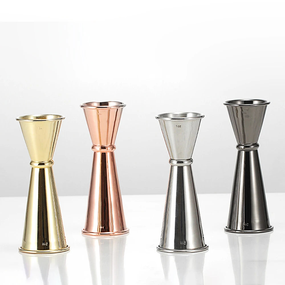 Dual Shot Stainless Steel Cocktail Jigger | 1oz & 2oz Bar Measure