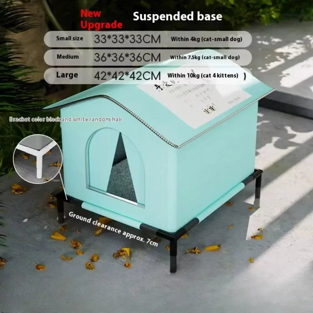 Waterproof Outdoor Stray Cat House Feral Cat House Foldable Tent Portable Breathable Pets Tent Anti-Moisture Outsid Pet Supplies Oasis Select