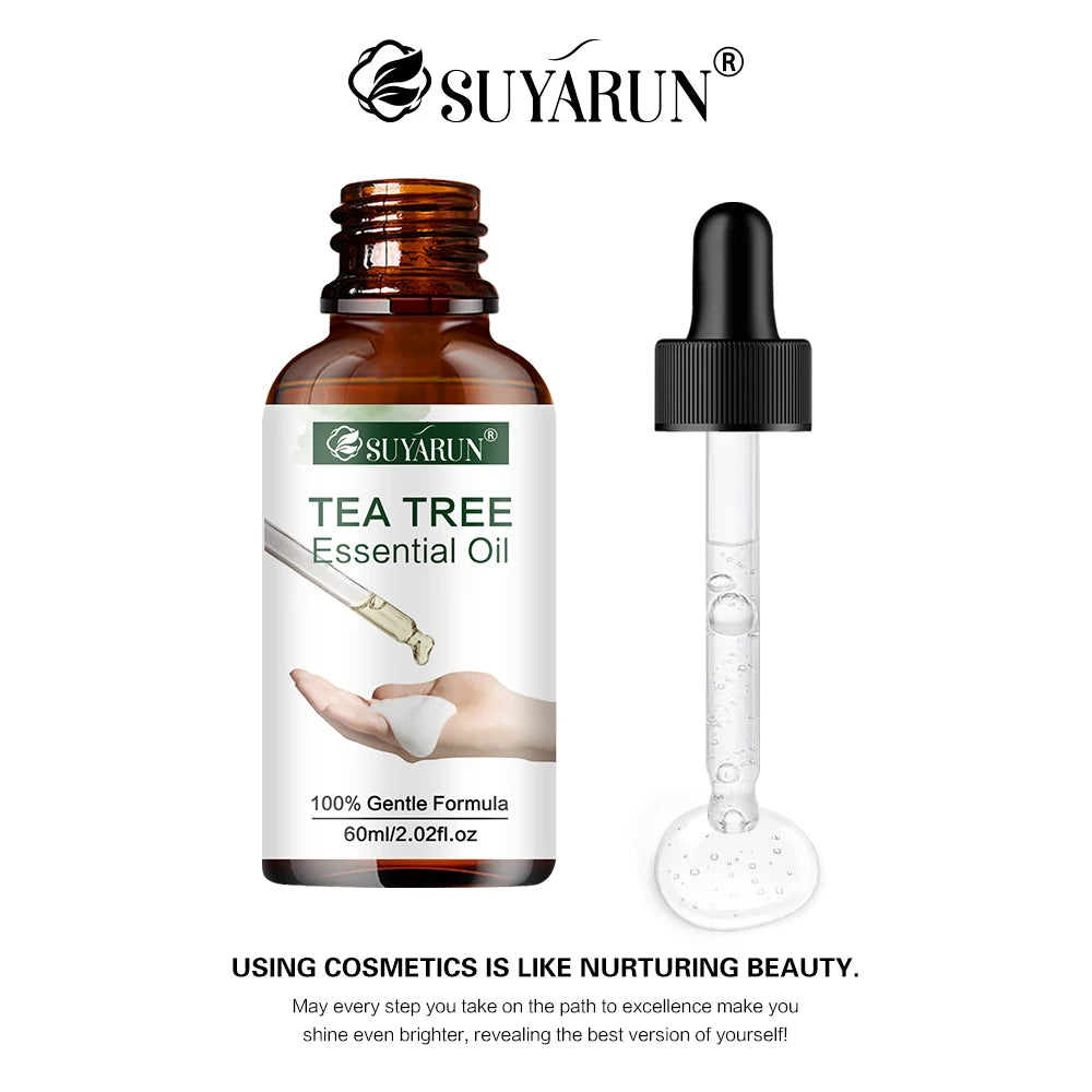 SUYARUN Tea Tree Oil Serum - Natural Moisturizing & Soothing Face Care for Clear, Hydrated Skin. Oasis Select