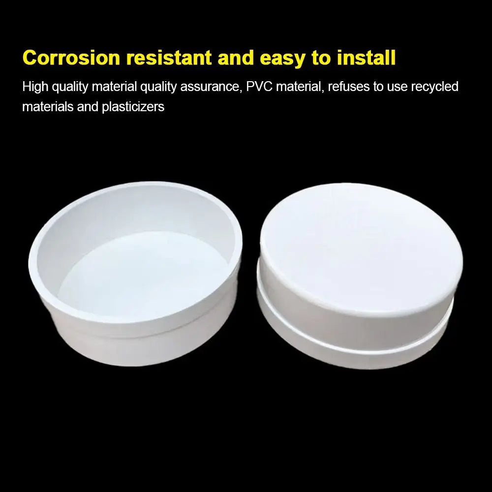 PVC Pipe End Cap 50–200mm | Water Stop Insert Plug for Irrigation