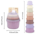 8Pcs Stacking Cups Toys for Rabbits Chinchillas Guinea Pigs Multi-Colored Reusable Plastic Nesting Toys Stacking Cups Set Oasis Select 8Pcs