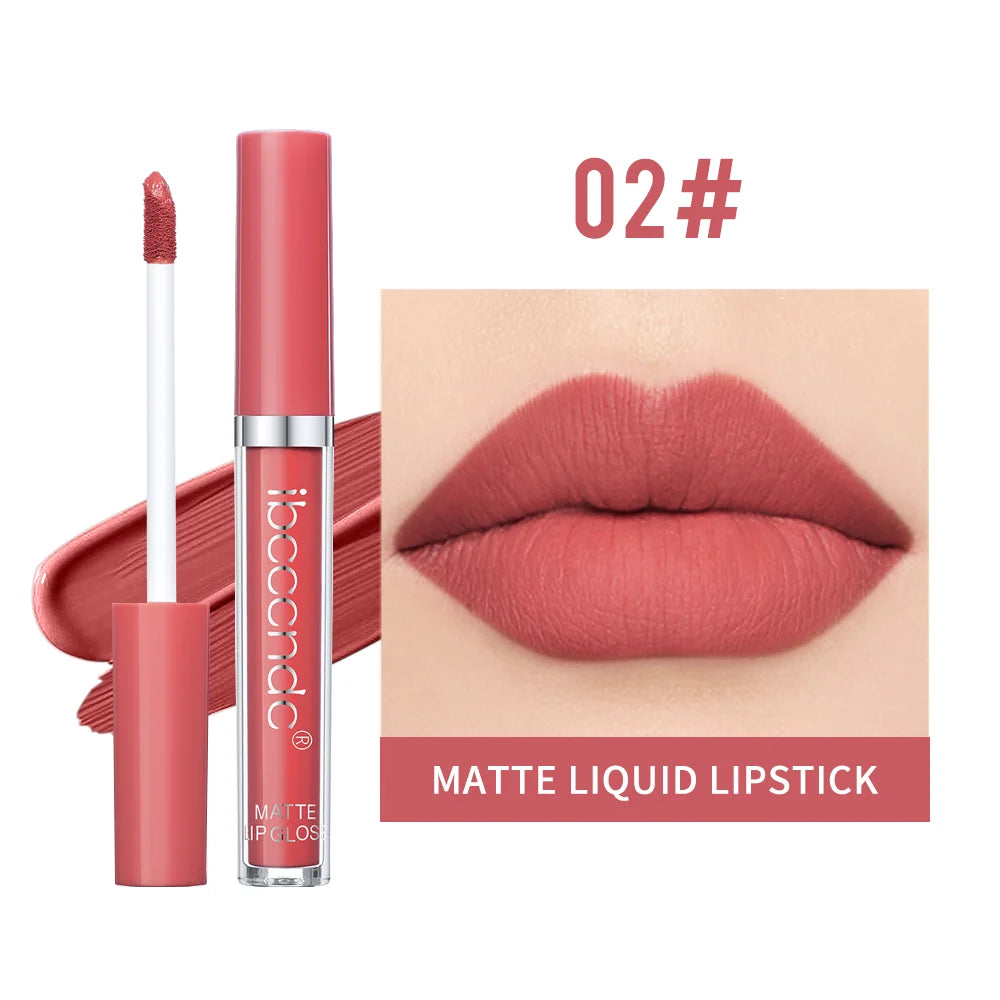 Matte Velvet Lip Gloss Lipstick Waterproof Non-stick Cup Not Easy To Fade Long Lasting Lip Glaze Lipstick Makeup Cosmetics Oasis Select Color 2
