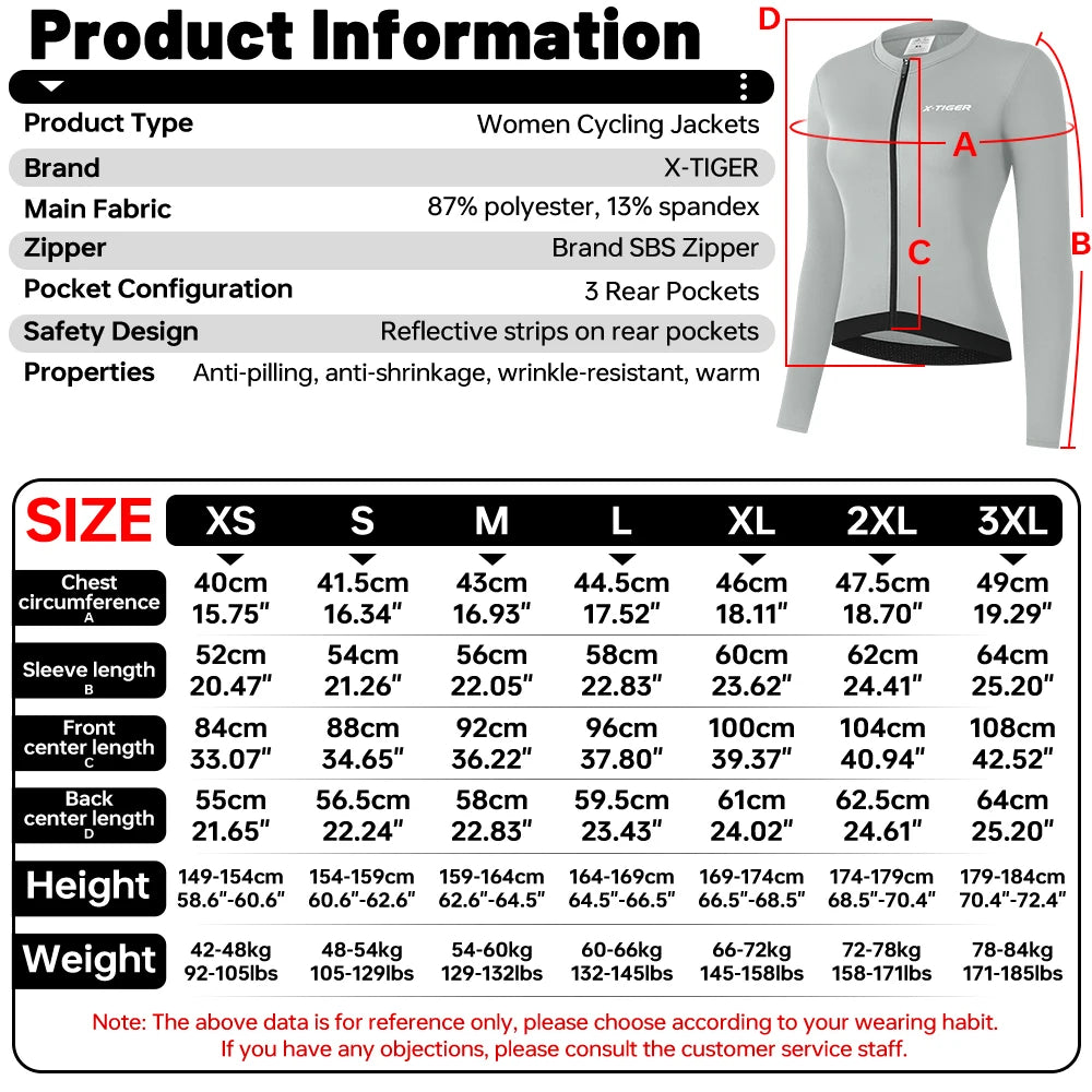 X-TIGER Winter Cycling Jersey Woman Warm Cycling Jacket Long Sleeve Jersey Full Zipper Female Mountain Road Bicycle Clothes Oasis Select