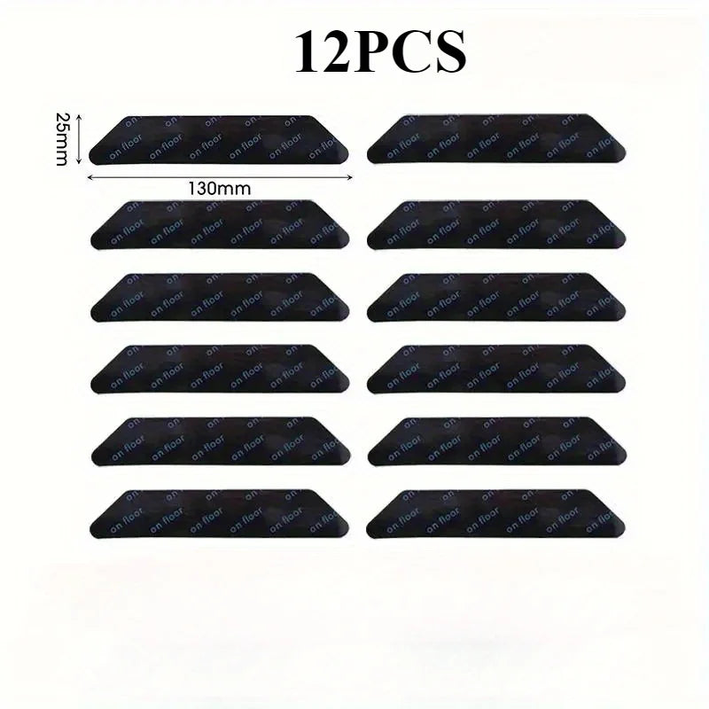 12Pcs Newest Carpet Non-slip Stickers Washable Anti Curling Carpet Patch General Reusable Floor Rug Mat General Fixed Sticker Oasis Select