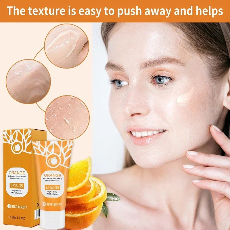 Orange Exfoliating Gel Gentle Cleansing Brightening Scrub Suitable For Face&body Removes Dead Skin Leaving Skin Smooth Supple Oasis Select