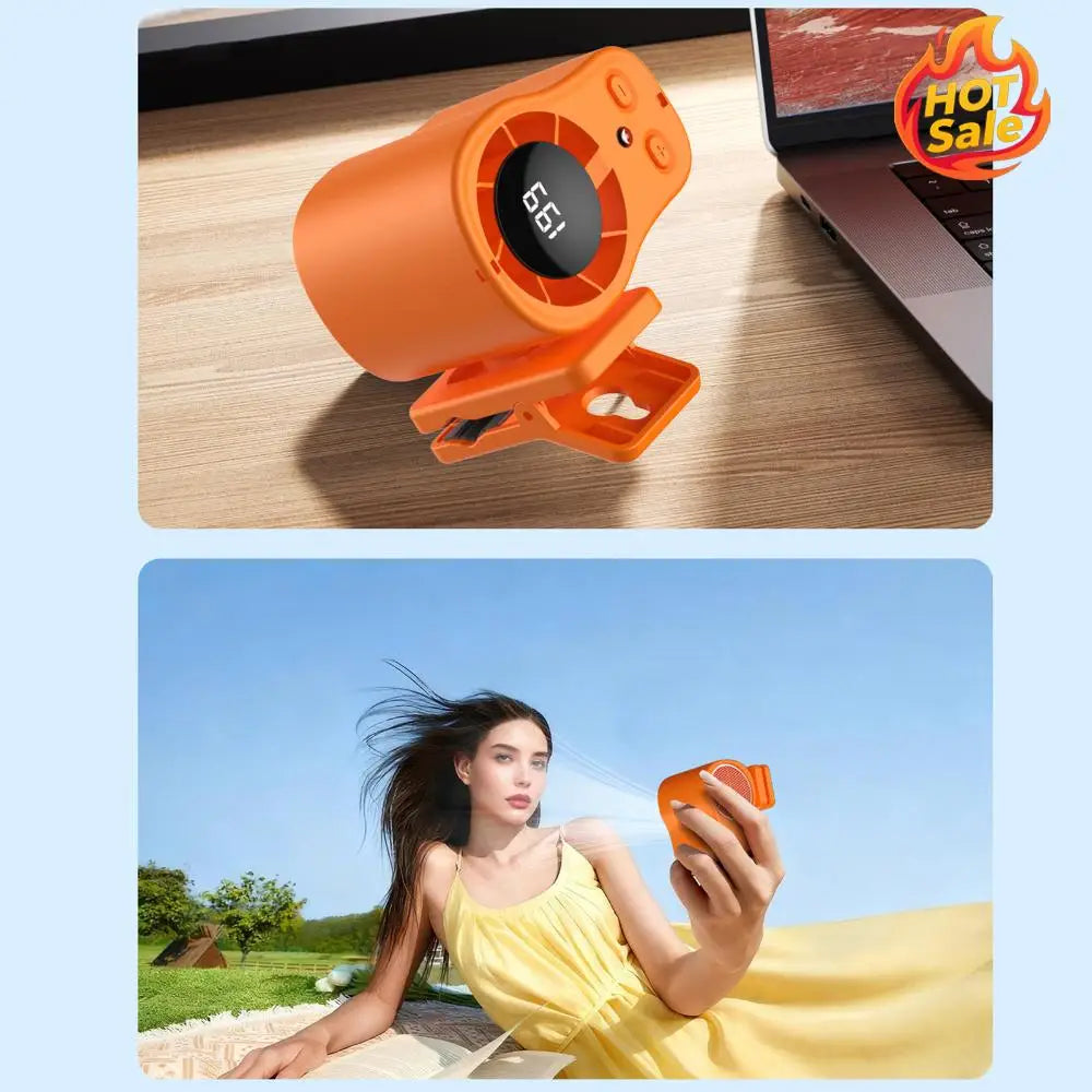 Hands-Free Clip on Fan 199 Speeds 360° Rotation Mini Small Personal Desk Fan Semi-Cooling Technology for Cars Work Camping Oasis Select