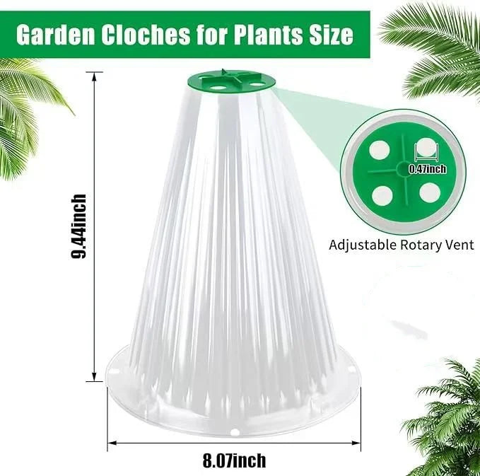 5/10PCS Plant Protective Cover Vegetable Snail Collar Seedling Protector Caps Agricultural Garden Supplies Accessories Oasis Select CLEAR 5PCS