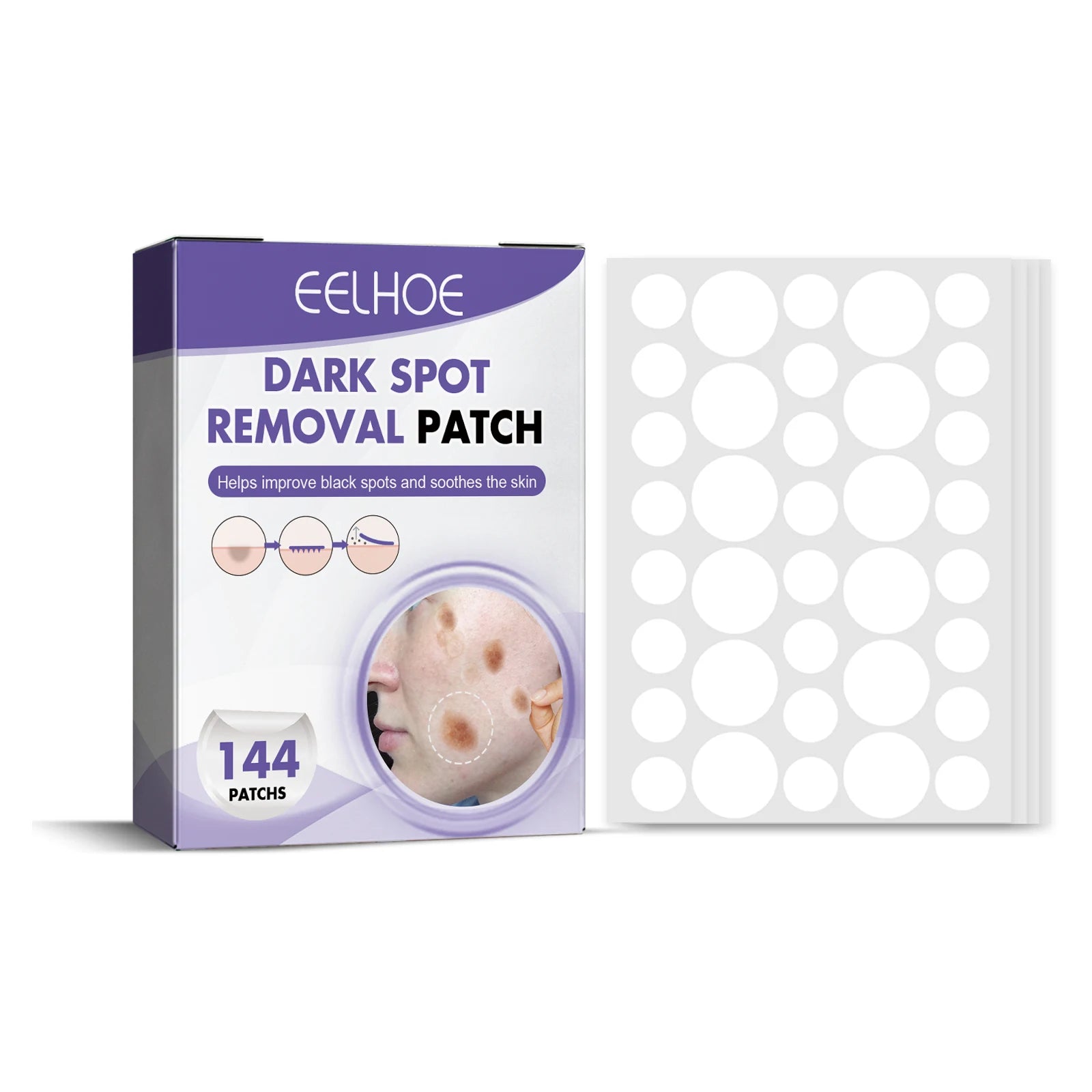 Dark Spot Correcting Patches Freckles Remover Brightening Fade Fade Dark Spots Lightening Melasma Facial Invisible Care Stickers Oasis Select 144pcs Boxed