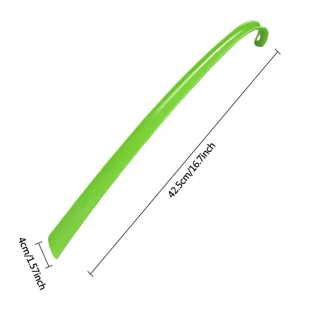 Long Handled Shoe Horn Flexible Extra Long Shoe Horn Dressing Stick Lazy Wear Helper Boot Lifter Shoehorns Accessories gadgets Oasis Select Green