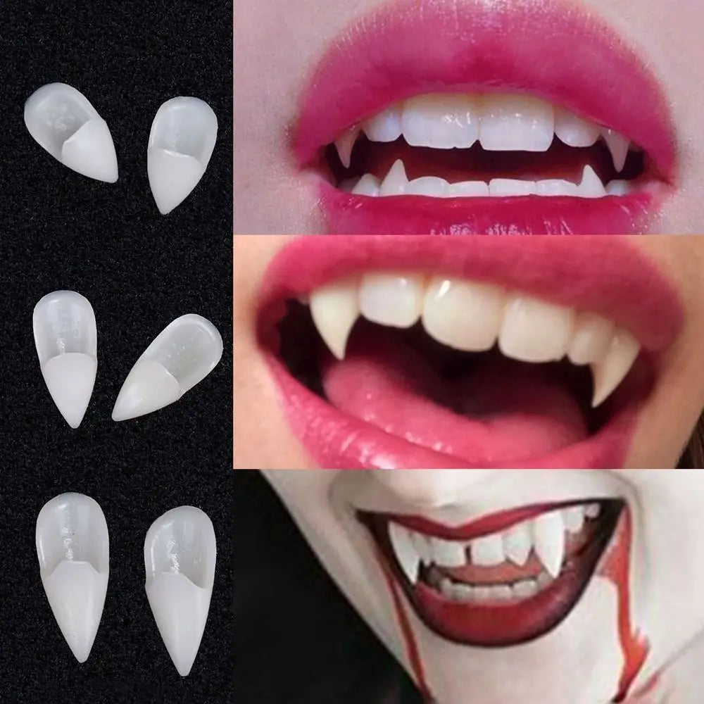 Resin Vampire Fangs with Adhesive – Halloween Fake Teeth DIY