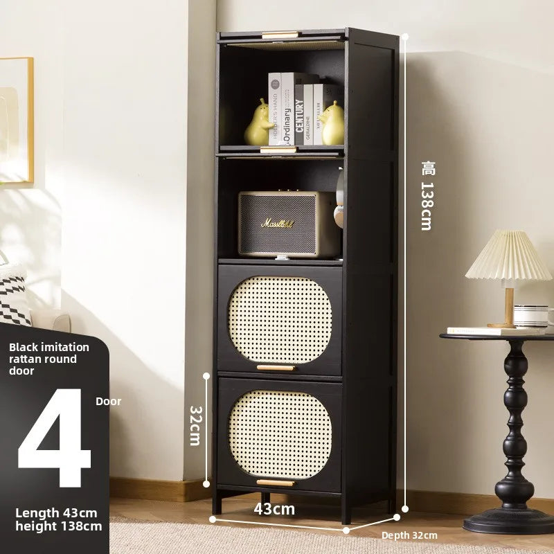 Bookcase living room 2024 new locker glass door display case modern simple multi-layer bookshelf storage locker Oasis Select 43 long four doors