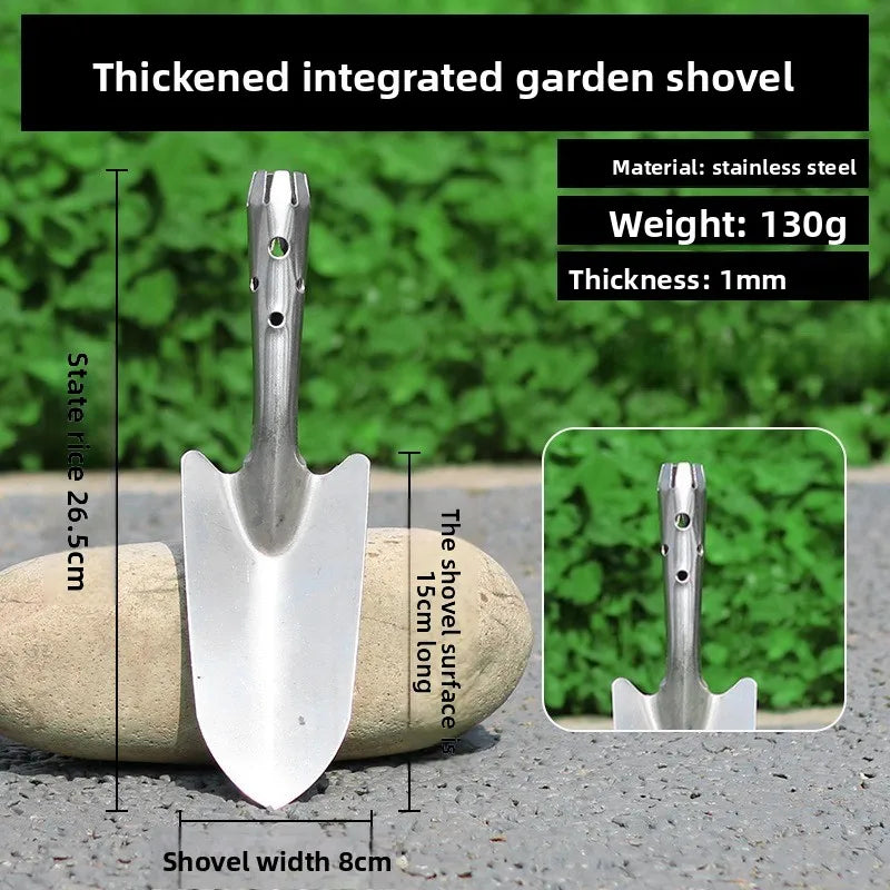 Stainless Steel Small Shovels Durable Garden Tools Pot Planting Digging Soil Succulent Flower Spades Planting Flowers Gardening Oasis Select B