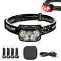 Rechageable Motion Sensor Headlight 9 Led Strong Light Headlamp Portable Fishing Camping Outdoor Head Lamp Work Flashlight Oasis Select 1PCS-clip-bag