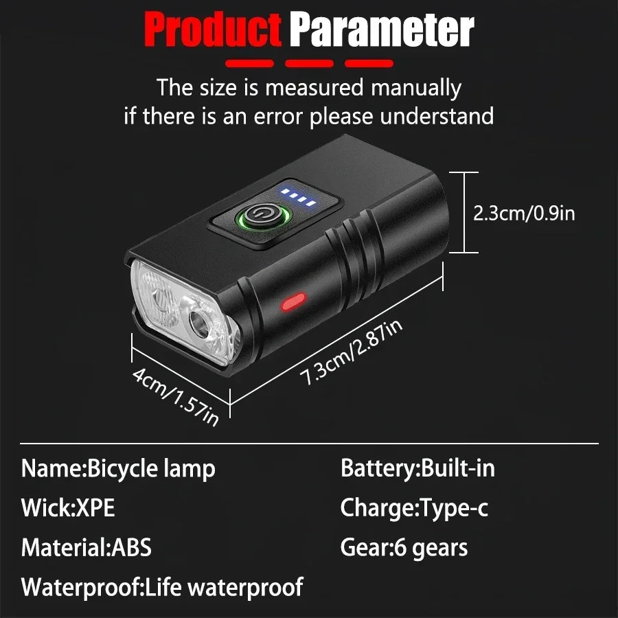 ZHIYU 1000LM T6 LED USB Rechargeable Bike Headlight 6 Modes