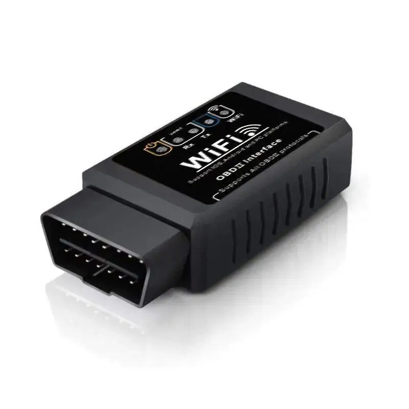 OBD2 WIFI ELM327 V 1.5 Scanner for iPhone IOS /Android Auto OBDII OBD 2 ODB II ELM 327 V1.5 WI-FI Code Reader Diagnostic Tool Oasis Select Black 2pcs