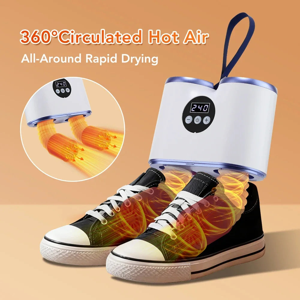 AFDEAL Portable Shoe Dryer | PTC Heat, Timer, Flex Hose