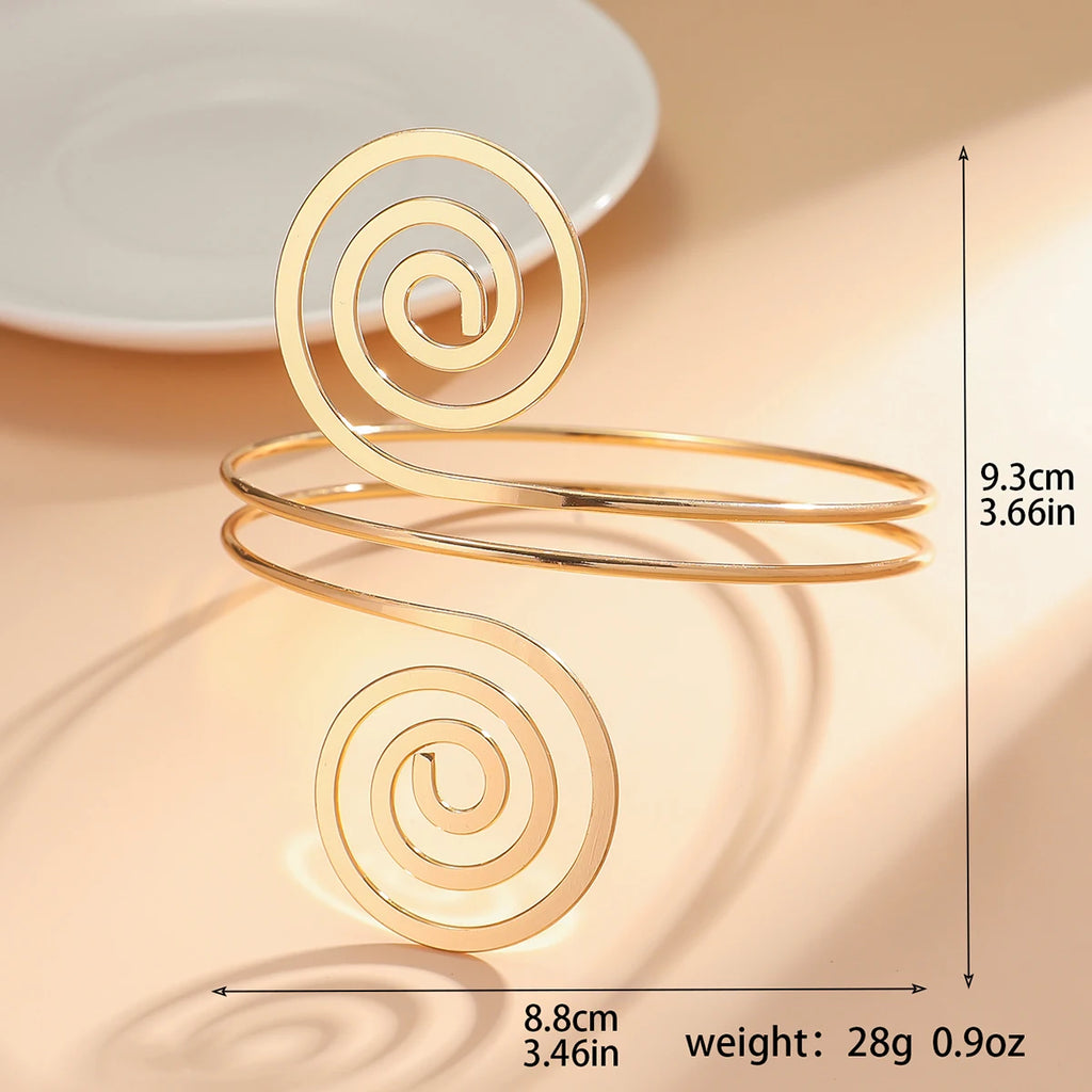 1PC Women's European and American Fashion Gold Geometric Arm Chain Bracelet, Date Travel Banquet Party Festival Dress up Gift Oasis Select