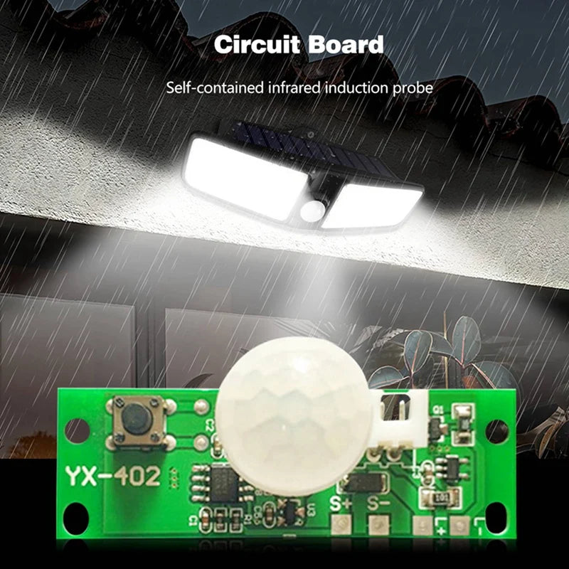 Solar Night Light Circuit Board Control Sensor Solar Wall Light Control Panel PCB Lithium Battery Charger Induction Distance Oasis Select