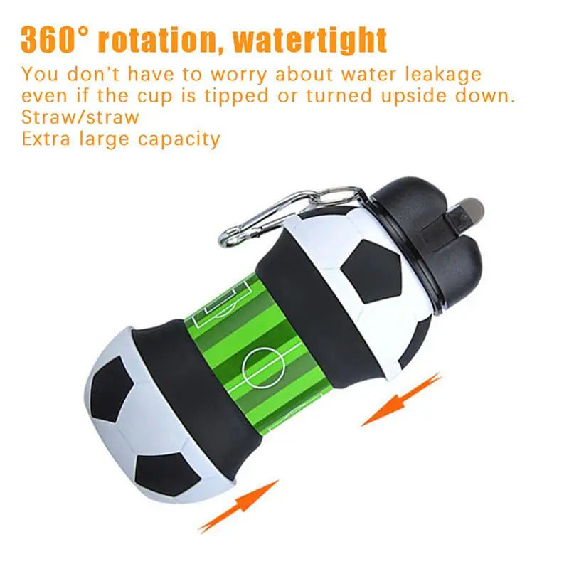 Foldable Leakproof Water Cup Mug, Portable Collapsible Bottle for Kids School, Basketball Football Golf Tennis Outdoor Sports Oasis Select
