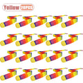 1-20PCS Rainbow Ball with Soft Tail Outdoor Indoor Throwing Catching Play Toy Sensory Integration Coordination Training Sports Oasis Select Yellow-20PCS