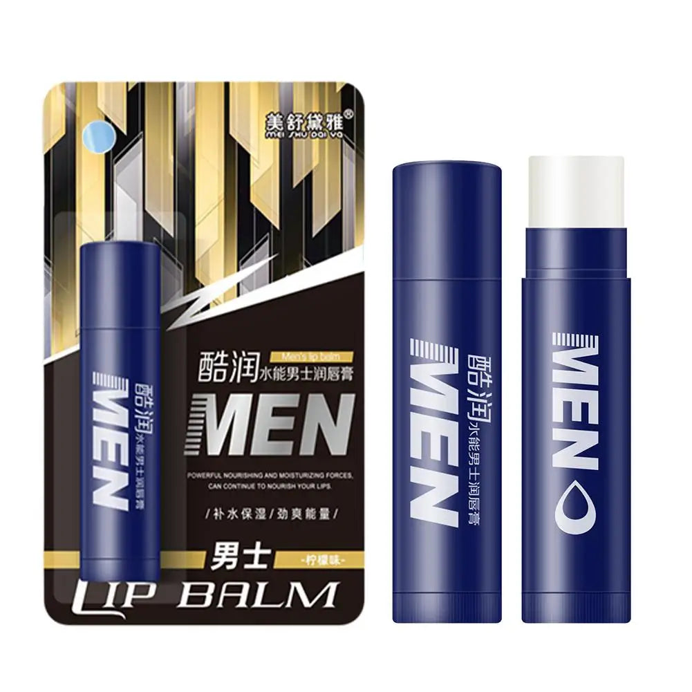 4 Flavors Hydrating Men's Lip Balm with Vitamin E, Mens Moisturizing Lip Balm Repairing Dry Cracked Lips Fade Lip Line Lips Care Oasis Select