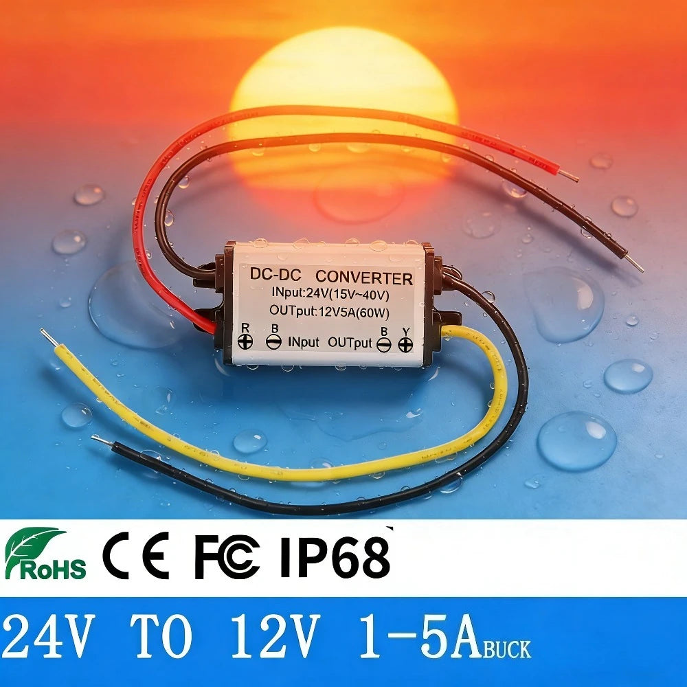 24V-12V DC-DC Converter Step Down 24V to 12V 1A 2A 3A 4A 5A Buck Model Converter Oasis Select