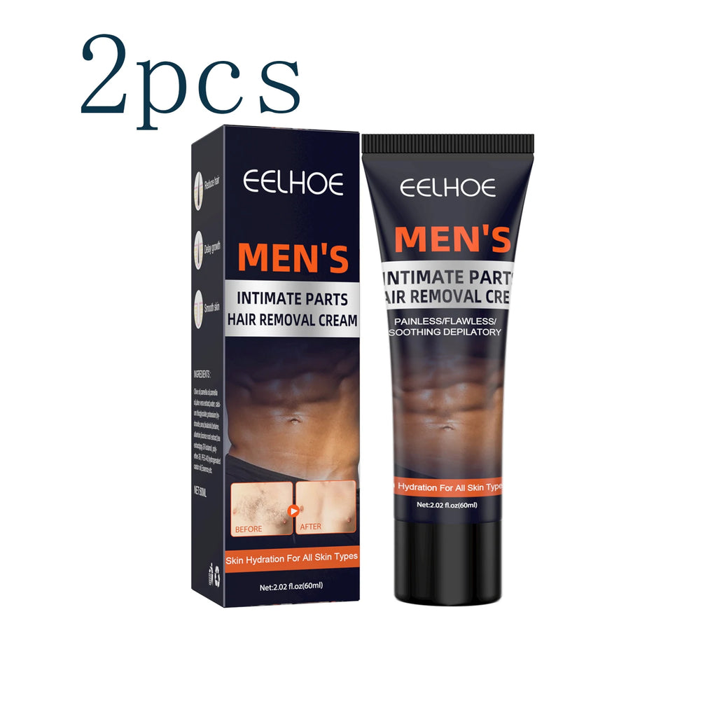 Men's Hair Removal Cream, Gentle & Non-Irritating, For Chest, Armpit & Leg Hair, Smooth Full-Body Hair Removal Cream for Men Oasis Select 2pcs