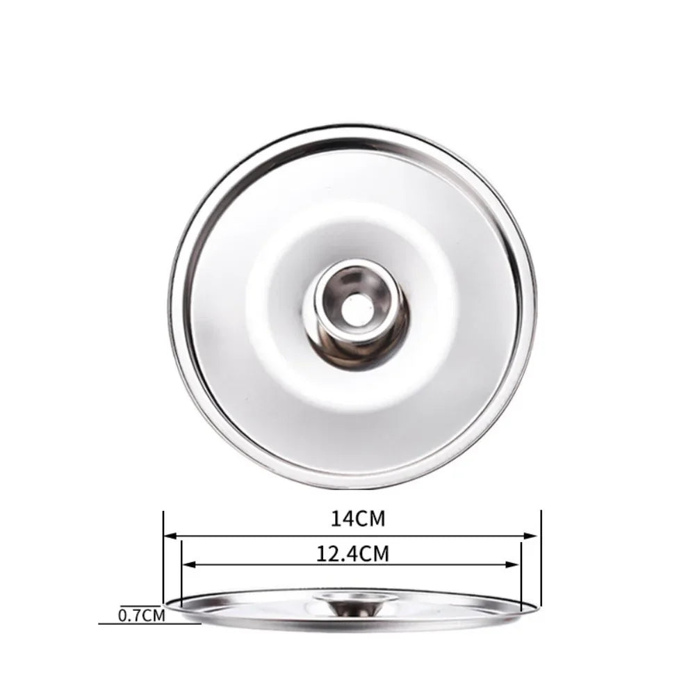New 10-24cm Round Pot Lid Thicken Stainless Steel Lid Pot Cover Universal Replacement Saucepan Cover Kitchen Supplies Oasis Select 14cm
