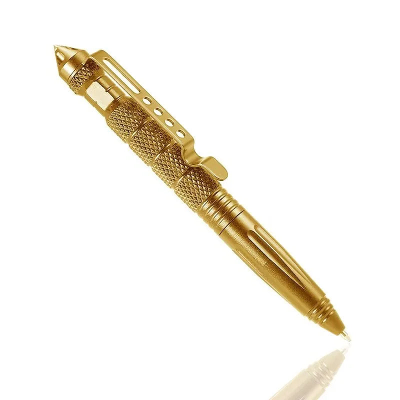 1/2/3/4pcs Multi Functional Tactical Pen High Quality Aluminum Anti Skid Portable Self Pen Steel Glass Breaker Survival Tool Oasis Select 1pcs Gold