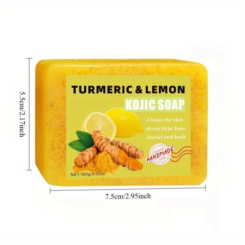 2PCS Turmeric Citric Acid Soap, Gentle Cleansing, Body Bath, Moisturizing, Moisturizing Skin, Suitable for All Skin Types, Unise Oasis Select