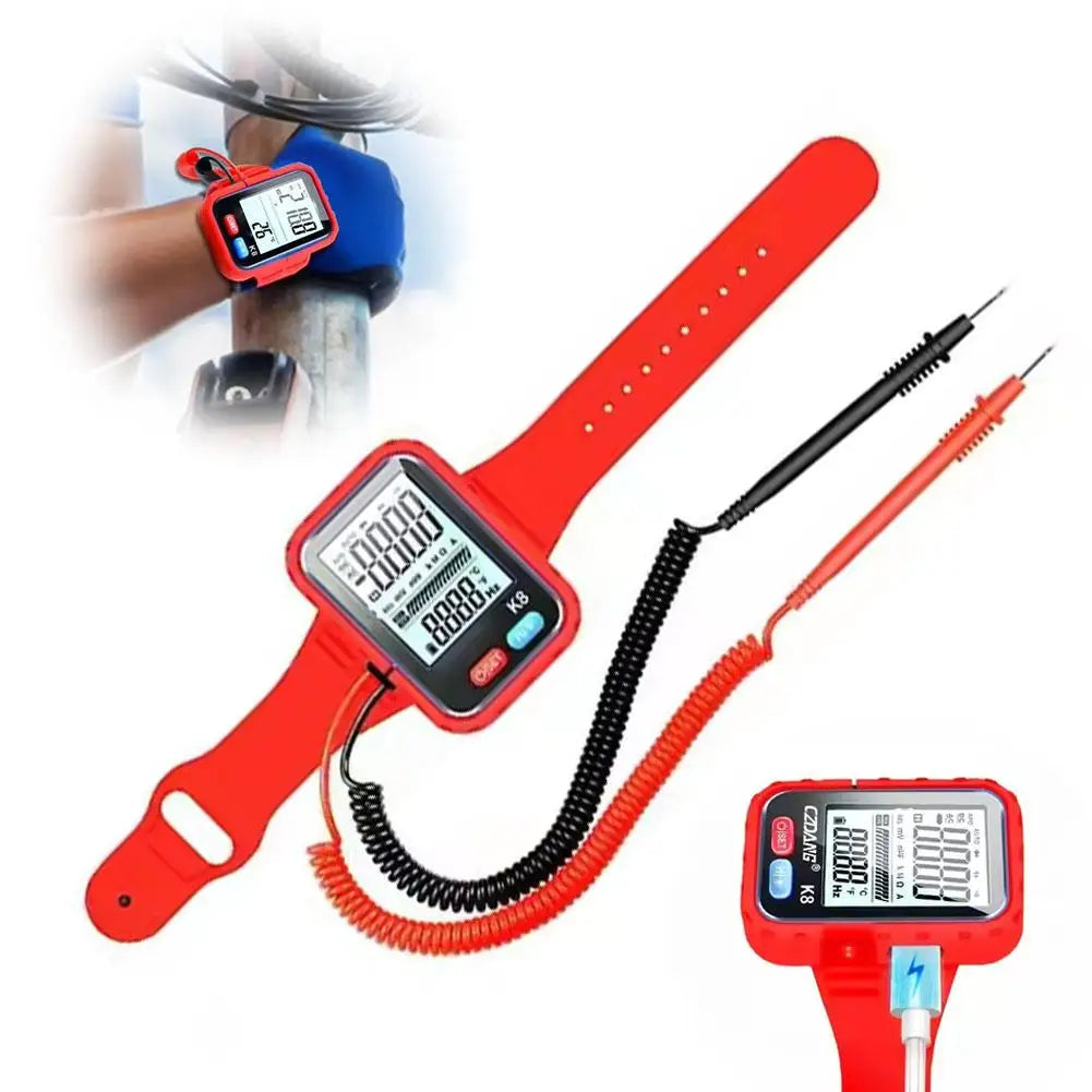 Wristband Digital Multimeter – Auto Range AC/DC Voltage & NCV
