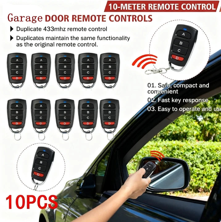 10/5pcs Wireless RF 433mhz Remote Control Copy Code Garage Door Gate Duplicator 433 Mhz Key Remote Opener Oasis Select