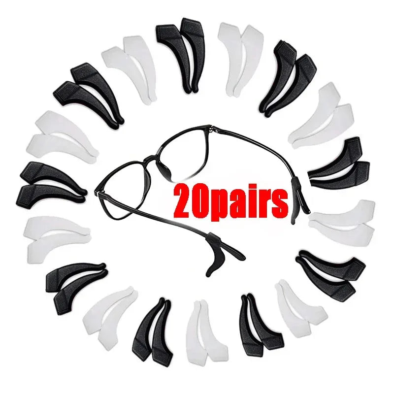 5-20pairs Clear Anti-slip Ear Hook Eyeglasses Accessories Grip Anti-fall Eyewear Holder Glasses Leg Ear Sleeve Bracket Fastener Oasis Select