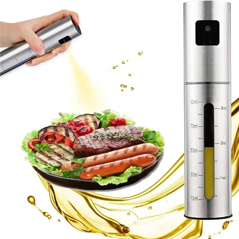 1pcs Practical Stainless Steel Spray Bottle Soy Sauce Vinegar Spray Portable Durable High Beauty Kitchen Good Oasis Select