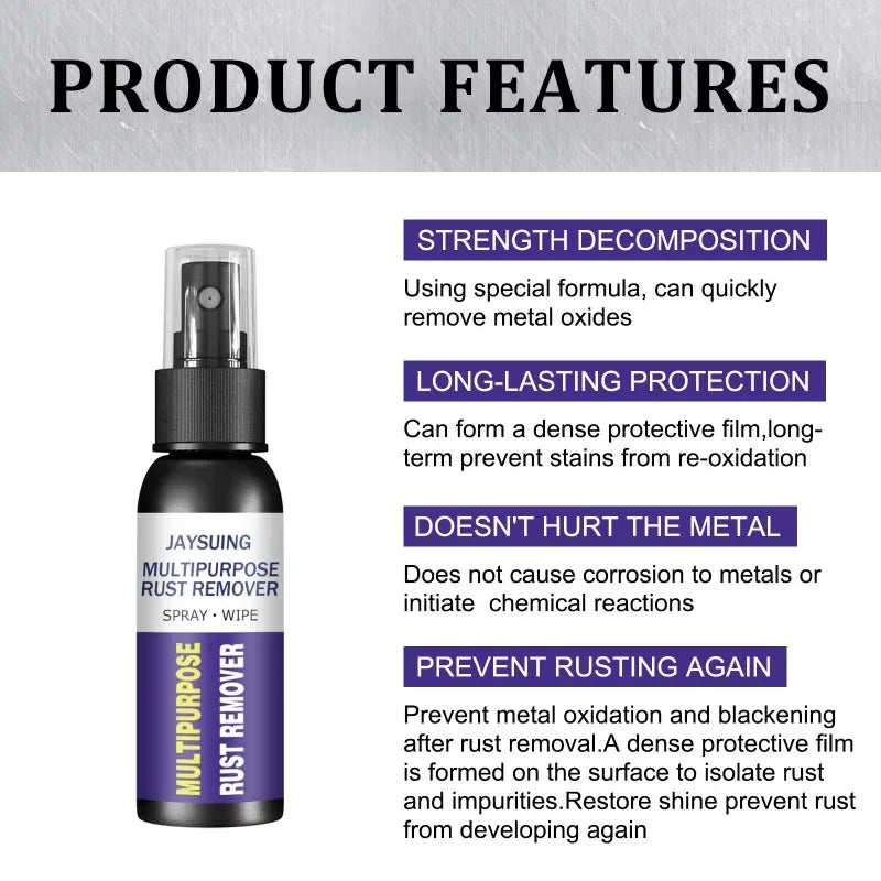 50ml Multi-purpose Rust Removal Spray Car Wheel Hub Polishing Renovator Parts Maintenance Metal Lubrication Loose Rust Spray Oasis Select