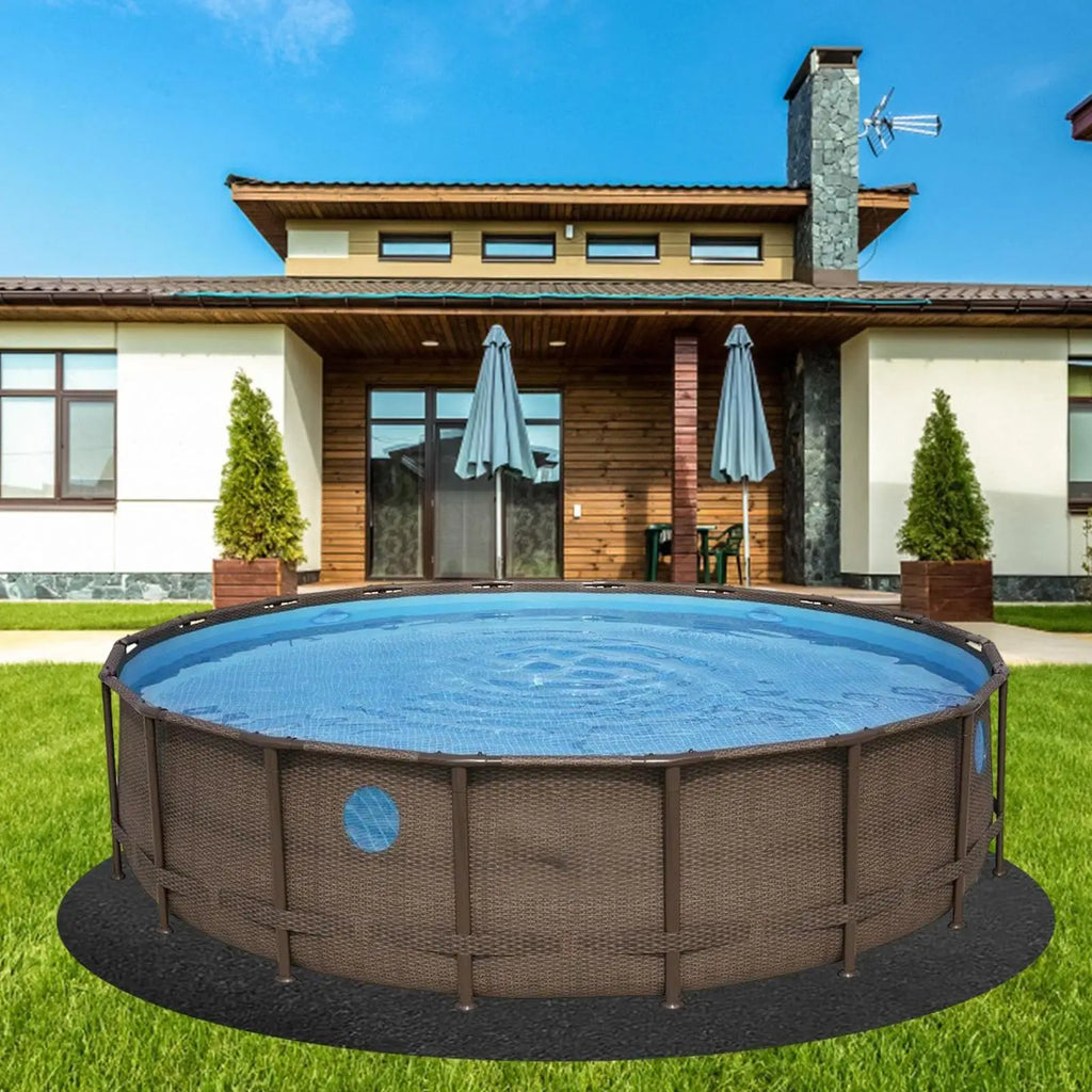 Round Tub Mat Over Ground Pool Protector Mat Puncture Protection Pad Non-Slip Outdoor Pool Protection Padding Pool Liner Pad Oasis Select