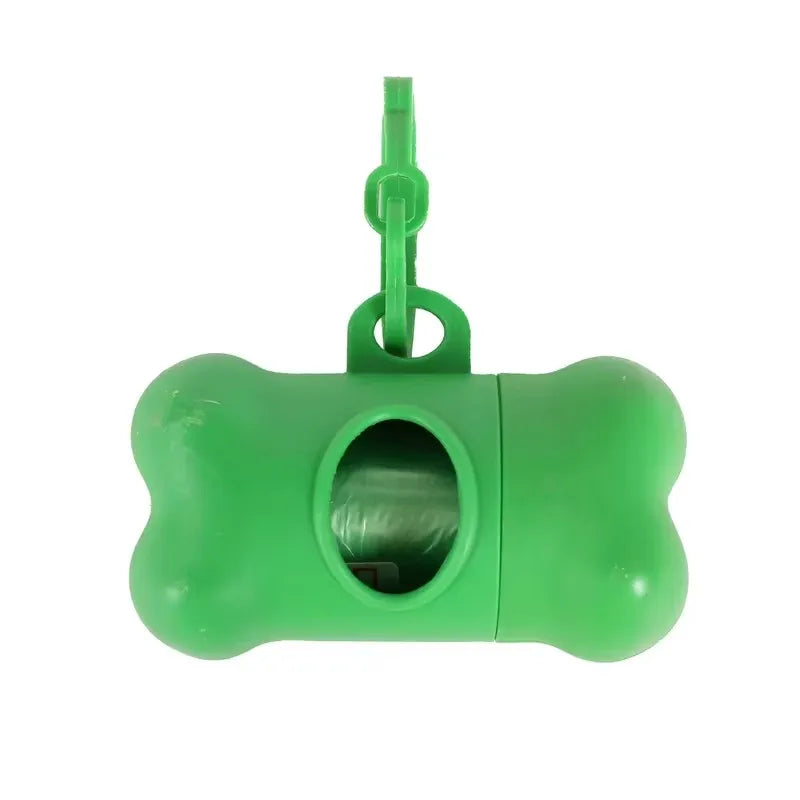 1/3pc Bone Shaped Bag Dispenser Disposable Pet Dog Waste Bag Holder Plastic Garbage Bag Case Carrier Disposal Poop Bag Dispenser Oasis Select green