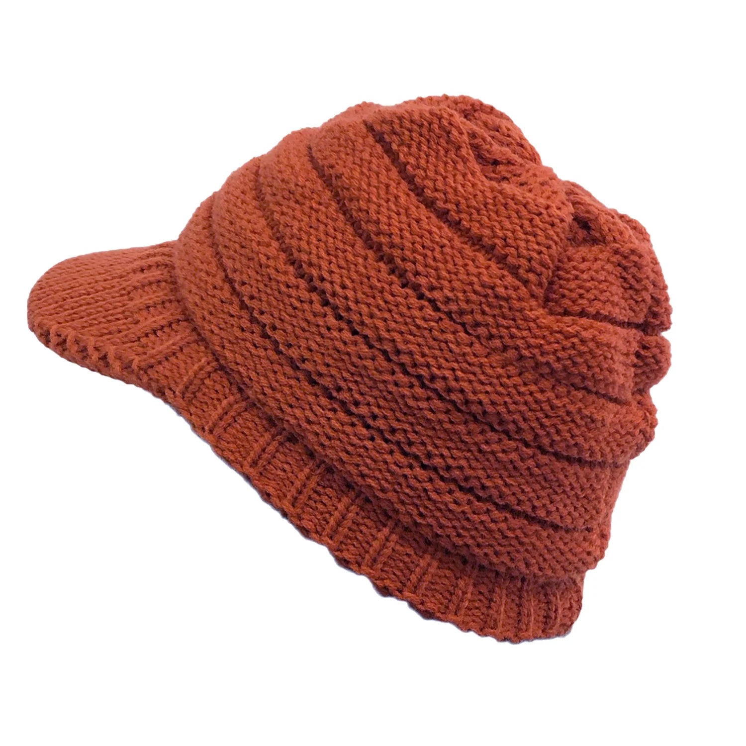 Classic European and American Knitted Hat Warm Knitted Hat Women's Empty Top Knitted Ponytail Hat Duck Tongue Winter Warmth Oasis Select 7