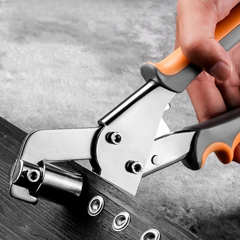 1pcs Hand Press Grommet Hole Punch Plier Portable Eyelet Tool Kit Heavy Duty Metal Punch for Leather Fabric Tarp Craft Oasis Select