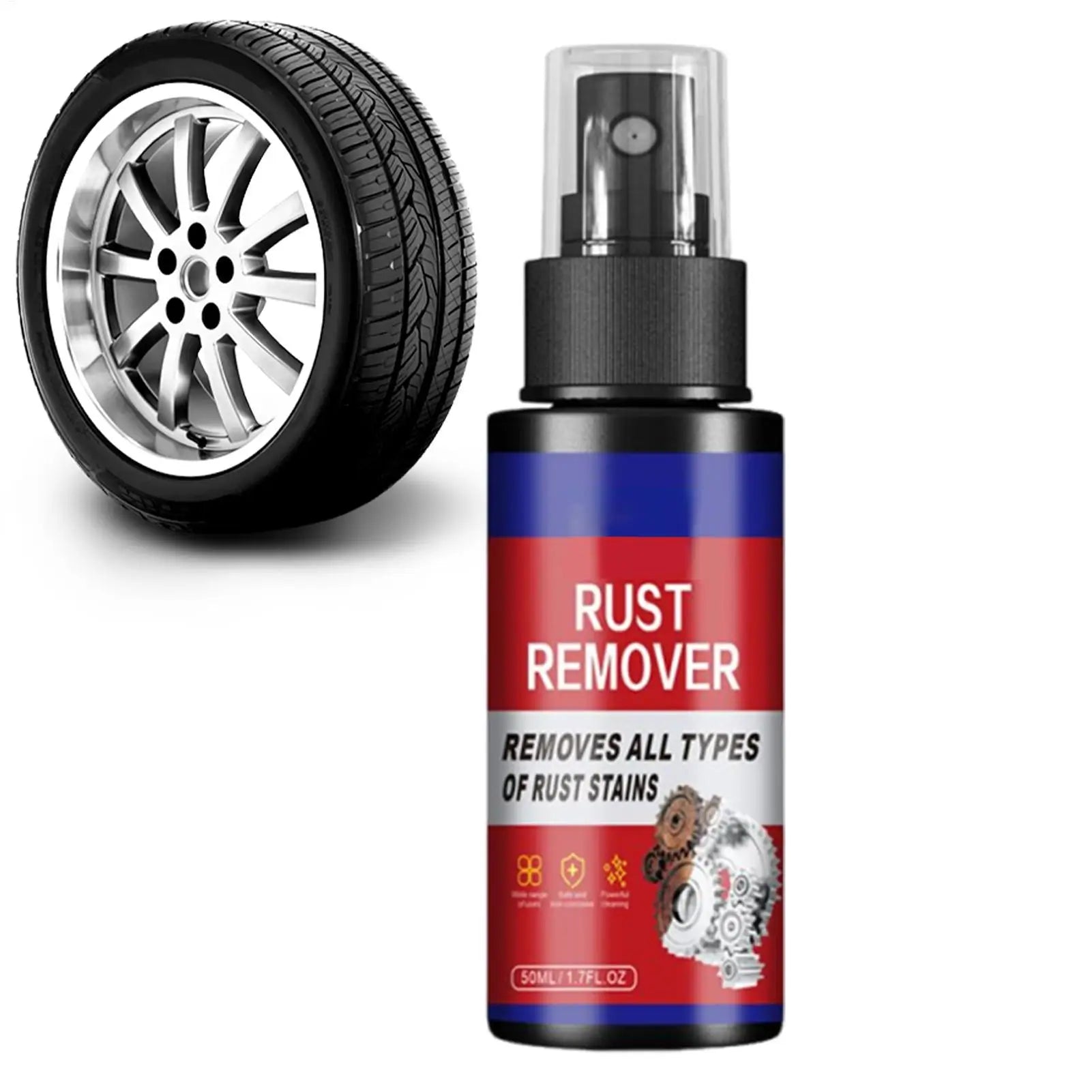 Rust Inhibitor Car wheel Rust Remover Derusting Spray Metal Car Detailing Spray Rust Dissolver Iron Stain Cleaner Polishing Care Oasis Select