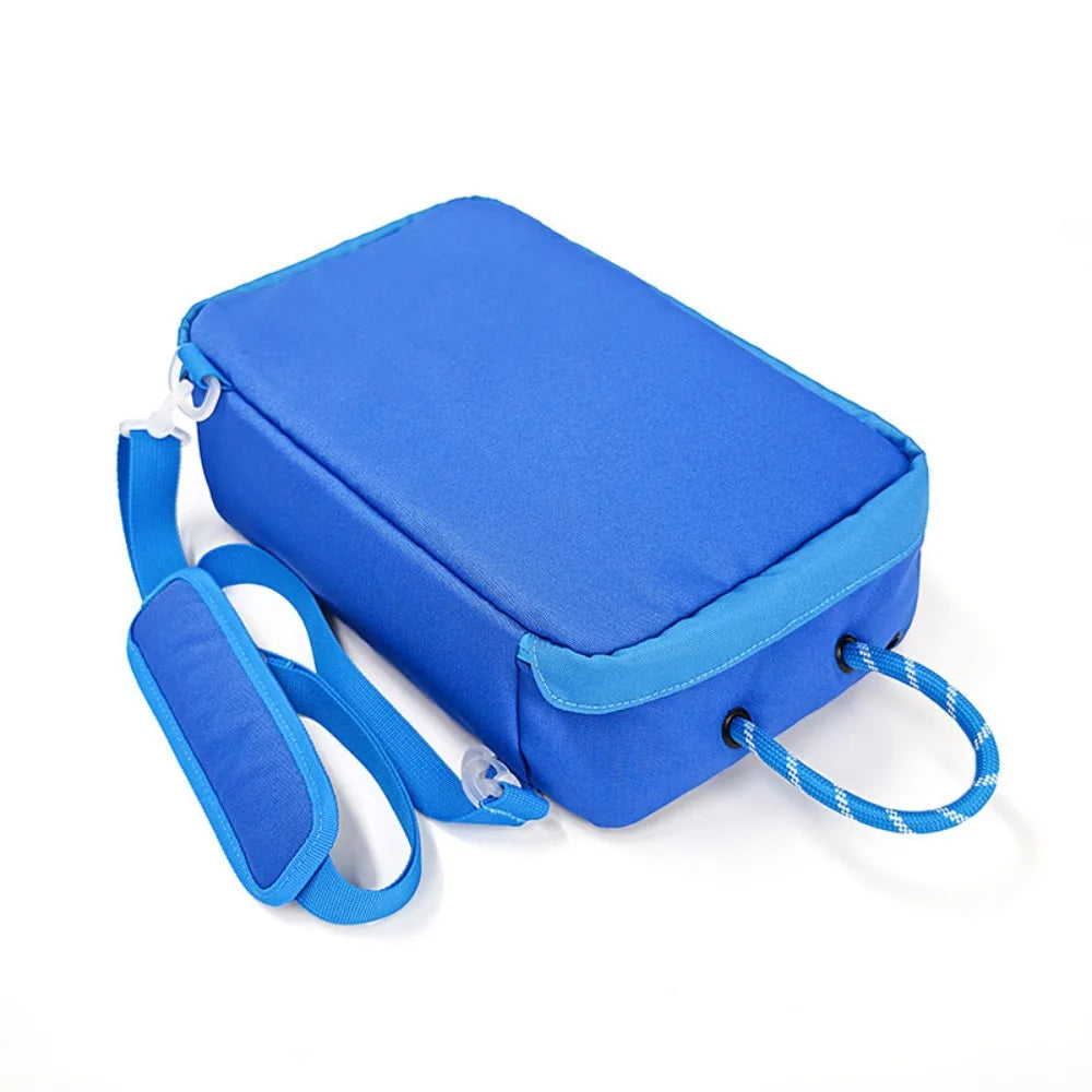 Portable Cuboid Shoe Bag – Breathable Travel Organizer & Shoulder Strap