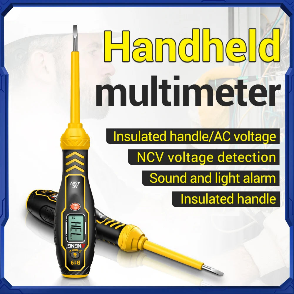 B19 Multifunctional Electrician Test Screwdriver Pencil AC Non-contact Induction Test Pen Voltage Tester Pencil Voltage Detector Oasis Select