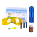 Car AC Leak Detector Kit Refrigerant Leak Test Detection Tool Kit Leakage Tester Light Professional Versatile Car repair Tool Oasis Select Blue