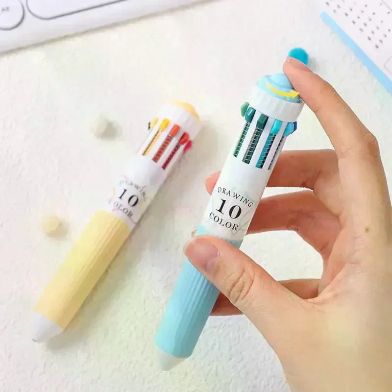 28 Color Ballpoint Pen 0.8mm Soft Grip Press Multicolor Writing Pen For Drawing School Supplies Stationery Oasis Select