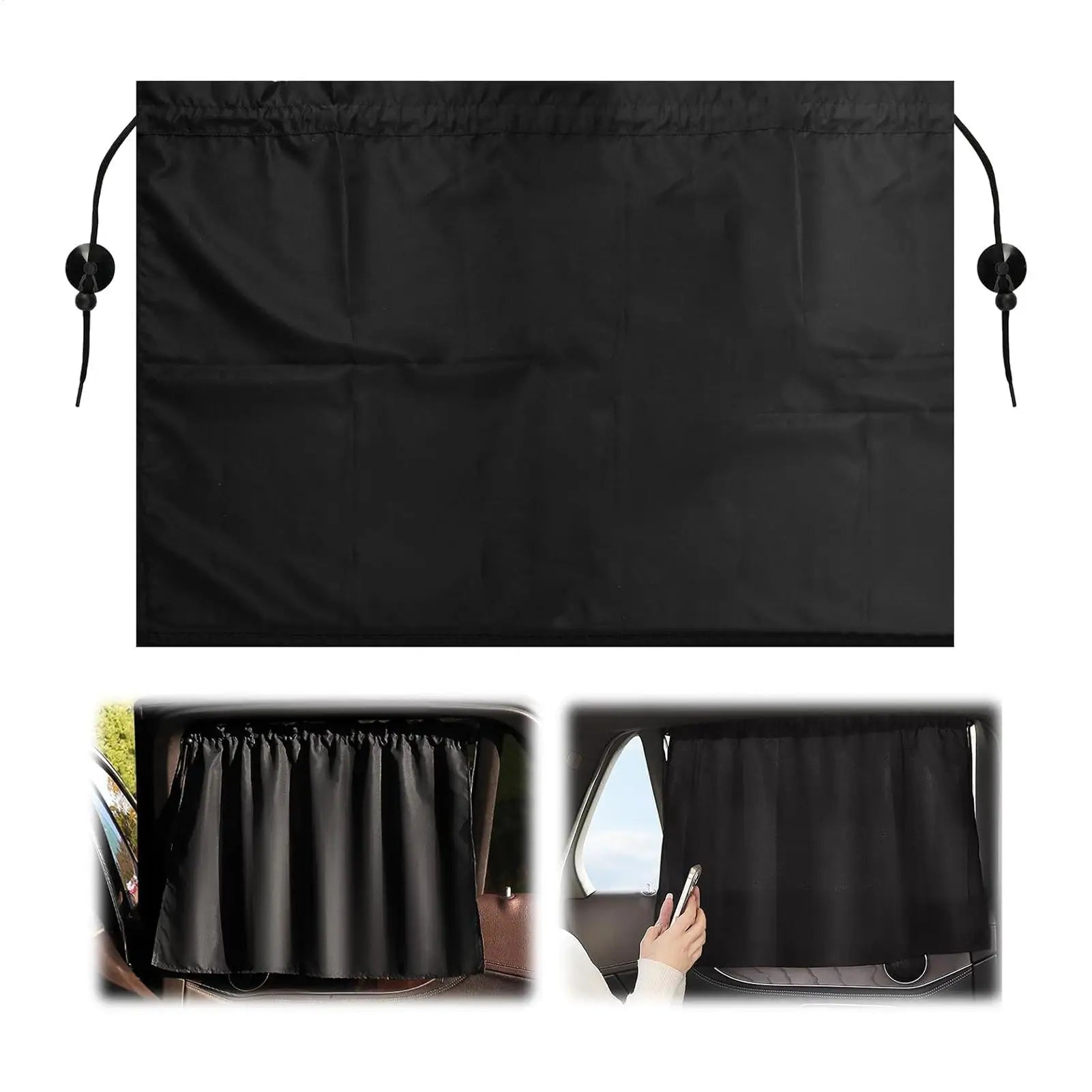 Car Privacy Curtain 1PC Suction cup blackout curtain Window Shade Privacy Travel Nap Night UV Reflection UV Block Sunshade Oasis Select