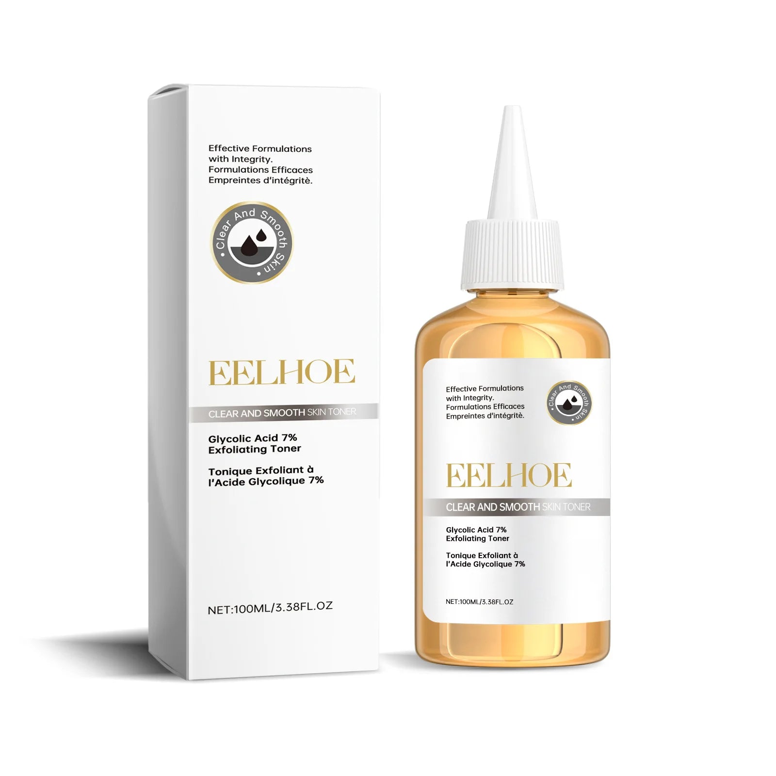 EELHOE Glycolic Acid Toner Gentle Exfoliation Refine Pores Deep Moisturizing Brighten Skin Tone Natural Clear Smooth Skin Toner Oasis Select 100ml