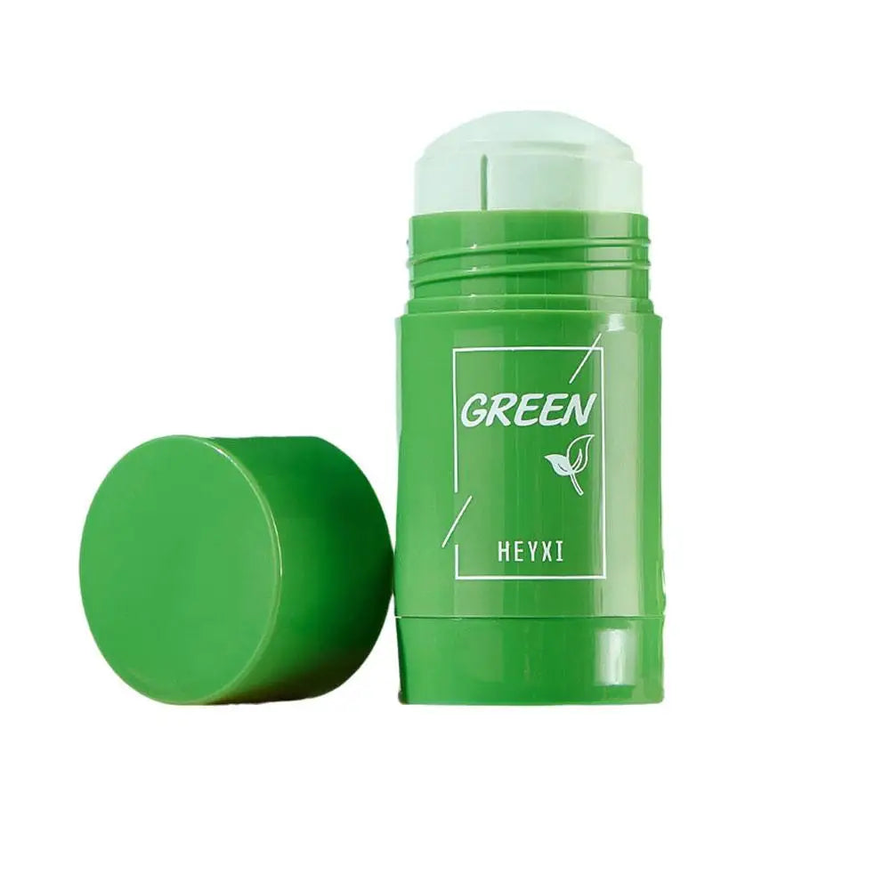 1/3PCS Green Tea Clay Stick For Face, Green Mask Stick Smear Acne Shrink Blackhead Green Tea Extract Facial Mask Pore Cleansing Oasis Select 40g X1